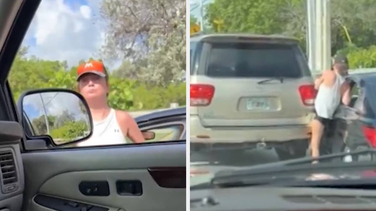 Whoops: Woman With Road Rage Who Confronted Another Driver for Swerving Runs Into SUV